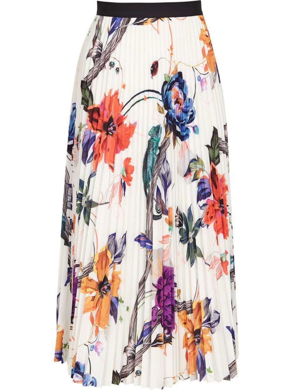 Reiss Mya Iguana Knife Pleated
Midi Skirt. Size 6. Ivory. - Picture 2 of 14